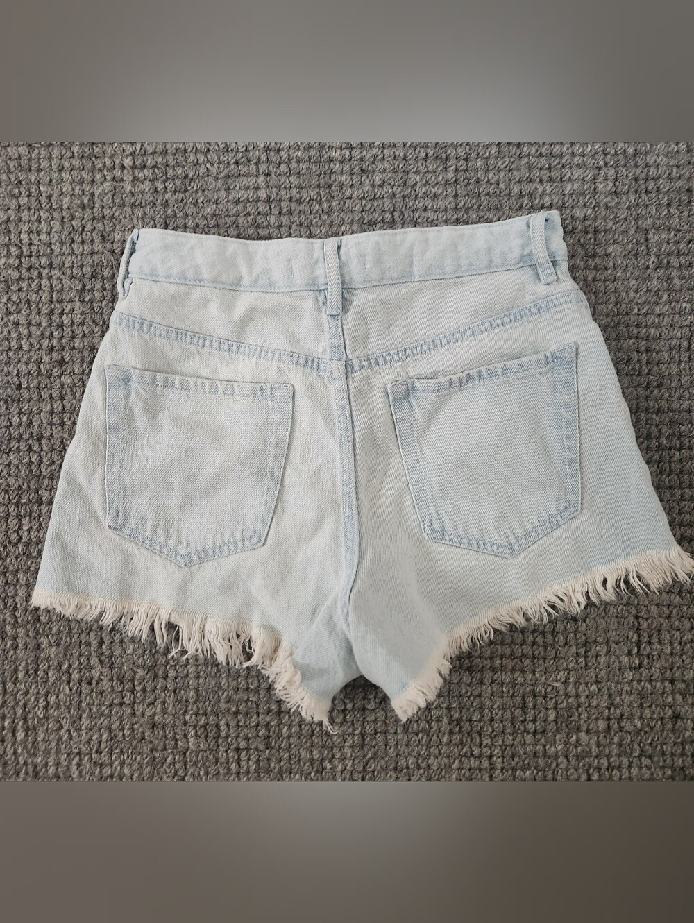 PacSun Light Wash Distressed Denim Festival Shorts - Picture 3 of 5